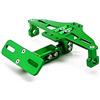 QJY-Motor Part-Store Universale Moto Supporti per Targhe - Regolabili Posteriore Registrazione Portatarga Staffa per Kawasaki Z900 Z650 Z750R Ninja 250 ER6N ER6F ZX6R ZX10R Z250 Z800 Z1000 - Verde
