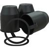 Auprotec, tappo di protezione per gancio di traino, con anello di sicurezza, colore nero, 1-2-3