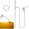 SYNJAUPO Pompa Elettrica per Carburante con Ugello manuale,12 L/Min
