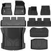 3W Set 9 di Tappetini per Tesla Model 3 2021 2022 2023 (Inclusa Moquette) e Tappetinii per il Bagagliaio per Auto, Tappeti per Resistente e Tappeto Bagagliaio Antiscivolo per Tesla Model 3