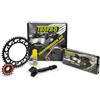 Generico KIT TRASMISSIONE CATENA CORONA PIGNONE TROFEO COMPATIBILE CON HONDA HORNET 600 RAPPORTI MODIFICATI PIGNONE 14 CORONA 42 DENTI