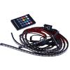 Riloer 4 pezzi strisce LED luminose per carrozzeria auto, con controllo vocale, striscia di luce al neon decorativa per atmosfera RGB, 2 strisce da 90 cm e 2 strisce da 120 cm