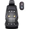 LRF-yxkj Coprisedile Ventilato per Auto 3 Livelli Regolabili Copri Sedile Auto Estivo per auto, SUV, camion, universale,Black-12V16-BladeFan+Massage