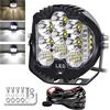 RIGIDON 1x Faro da Lavoro Led Con 12V Cablaggio Kit, 7 Pollici 75W 7500 Lumen Barra Led Fuoristrada, Rotonde Luci di Lavoro Per Auto Camion 4x4 Offroad, Impermeabile 6000K Bianco Faretti Fendinebbia