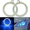 Générique Generico 1 coppia di LED COB 90 mm 66SMD per Angel Eyes Halo Ring faro anti nebbia con coperchio blu ghiaccio 12 V 24 V DC (90 mm, blu ghiaccio)