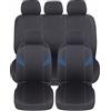 Auto Accessori Lupex Coprisedili per auto Universali, tessuto poliestere, set fodere protezione sedili, copertura adattabile, No Suv (Anteriori e Posteriori, H - Blu Scuro)
