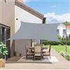 SUNNY GUARD Vela ombreggiante Rettangolare Impermeabile 2x4m Grigio scuro | Tenda a Vela da Esterno, Tenda da Sole con Protezione dai Raggi UV al 95%,Ideale per Giardino e Terrazza
