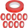 CHILDWEET Nastro Adesivo per Legare Piante 10 Pezzi in PVC Rosso per Pomodori e Peperoni, Riutilizzabile Senza Nodi, per Giardino e Piante da Interno