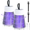 DAJASD 2PCS Lampada Antizanzare, 2 En 1 Lampada Zanzariera Elettrica, Portatile Buzzbug Mosquito Killer, Ammazza Zanzare Elettrico, Lampada Zanzare Ricaricabile per Casa Patio Giardino Campeggio