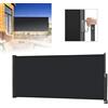 LARS360 Tenda da sole laterale allungabile, protezione dal vento, tenda laterale per balcone con montaggio a pavimento, tenda da sole per terrazze e balconi (120 x 300 cm, antracite)