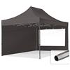 TOOLPORT 3x4,5m Gazebo Pieghevole con Laterali (finestre panoramiche), Premium Acciaio, Grigio Scuro