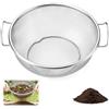 Zourglow Setaccio da Giardino, Acciaio Inox Setaccio da Giardino Dotato Metallo Setaccio per Terriccio, Pellet, Compost, Sementi, Sabbia (Circolare - Ø 1 mm)