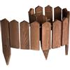 weeco Recinzione in Legno Flessibile 120cm, Altezza 20cm. Palizzata - Recinto per aiuol, Giardini, frutteti, orti o sentieri. Legno di faggio spesso da botti (non dipinto)