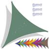 QIAQ Tenda A Vela Triangolare Impermeabile, Vela Ombreggiante Parasole Protezione Raggi UV per Giardino Esterno Terrazza (4x4x4m,Verde Scuro)