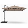 Arreditaly Ombrellone 3x4 M Giardino Braccio Retrattile Per Esterni Piscina Gazebo Terrazze Bar Hotel In Acciaio Inossidabile Braccio Rotabile 360° Telo 180 g/m2 Impermeabile Resistente Ai Raggi UV Tortora