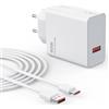 VUOHOEG 90W Caricatore Rapido Turbo USB C per Xiaomi Redmi Cavo 6A Type C Cable 1M