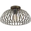 Eglo Lampada da soffitto Espinal, luce per soggiorno e camera, metallo bronzo, attacco E27, Ø 43 cm