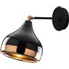 Selsey Queenie - Lampada da parete in metallo, 1 luce, colore: rosso rame e nero, altezza 28 cm