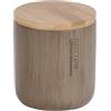 Wenko - Barattolo porta-cotone Palo, in bambù e plastica, colore: Tortora, Plastica, grigio, 9.8x9.8x11.1 cm