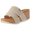 REFRESH 72258.0, Sandali con Plateau Donna, Beige, 39 EU