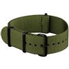 Infantry Cinturino di ricambio da uomo in vera pelle con 5 anelli in acciaio inox, 20 mm, 22 mm, colore: marrone/nero