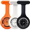 SibyTech Set di 3 spille per orologio da infermiera,silicone con spilla/clip,design per il controllo delle infezioni,fob watch polso con spilla medica infermiere medico, arancione bianco e nero