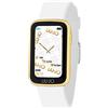 Liu Jo LiuJo Fit SWLJ037 - Orologio intelligente da donna in acciaio inox e silicone, colore bianco/oro, impermeabilità IP68, dimensioni cassa: 44 mm x 32,7 mm x 10,3 mm