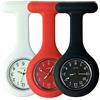 SibyTech Orologio da medico in silicone di alta qualità, con clip da taschino, fosforescente, progettato per il controllo delle infezioni, ideale per infermieri, medici, paramedici, White Red Black