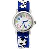ele ELEOPTION Orologio per bambini Impermeabile 3D Simpatico cartone animato Quadrante rotondo Orologio da polso in gomma siliconica Regalo per bambine, Calcio, Blu