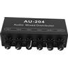 flexman Scatola Divisore Audio Stereo, DC 5~19 V Ingresso a 2 Vie Uscita a 4 Vie Scatola di Commutazione Manuale Stereo da 3,5 mm Selettore Altoparlante Audio AUX