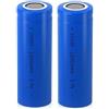 Generic Batteria ricaricabile da 3,7 V, 1200 mAh, 16500, 2 pezzi, per fari, torce a LED, mini ventilatori, ecc.