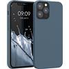 kwmobile Cover per Apple iPhone 12 / iPhone 12 Pro Custodia - Back Case per Smartphone in Silicone TPU - Protezione Gommata - ardesia scuro