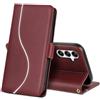 laddutoi Cover per Samsung Galaxy A16 5G/4G, Custodia Flip Case in Pelle PU [Slot Carte] [Supporto Stand] [Magnetica], Libro Portafoglio Antiurto Custodia per Samsung A16 5G/4G, Vino Rosso