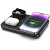 Mangotek Caricabatterie wireless Stazione di ricarica per iPhone e orologi, 4 in 1 iWatch e AirPods Dispositivi multipli per ricarica rapida Tappetino Dock per iPhone 13 12 11 Pro Max 7 8 SE X XS XR