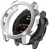 KUTEWEU Custodia per Garmin Fenix7/Fenix7 Solar/Fenix7 Sapphire Solar, TPU Silicone Protettivo Case Skins Copertura Resistente Shell per Garmin Fenix6 GPS/Forerunner 945/Fenix5 Plus (Argento)