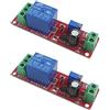 Aihasd 2 pezzi NE555 Ritardo dell'oscillatore 12 V DC Regolabile da 0 a 10 secondi Ritardo del timer Modulo interruttore Timer di ritardo Interruttore monostabile