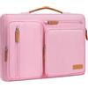 MOSISO 15 pollici Custodia Laptop, 15 pollici Custodia PC Compatibile con MacBook Air M5 M4 M3 M2 2026-2023, Dell XPS Plus, Lato Aperto Borsa con 4 Cerniera Tasche&Maniglia, Rosa