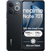 realme Note 70T Smartphone 4GB+128GB Nero, Schermo 6.75 pollici, Refresco a 90Hz, Batteria 6000mAh, Ricarica Rapida 15W, Fotocamera de 18MP, Chipset Octa-core, IP54