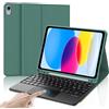 IVEOPPE Tastiera iPad 11 A16 Generazione/10 Generation (11/10.9 pollici, 2025/2022) con Touchpad, Cover Tastiera Trackpad Italiano QWERTY Bluetooth Staccabile per iPad 10/11 Gen con Portapenna, Verde scuro
