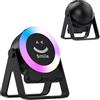 fesoklaf Altoparlante Bluetooth wireless con supporto per telefono cellulare, altoparlante Bluetooth audio a induzione, rotazione a 360°, supporto per smartphone con luce ambientale colorata, per casa