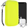 kwmobile Custodia in Neoprene con Zip per Smartphone L - 6,5 - Astuccio Portacellulare a Sacchetto con Cerniera - Borsa in giallo