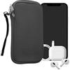 kwmobile Custodia in Neoprene con Zip per Smartphone L - 6,5 - Astuccio Portacellulare a Sacchetto con Cerniera - Borsa in grigio