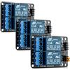 kwmobile 3X Modulo relè 5V a 2 canali per Arduino - Relay Module Scheda Arduino con optoisolatore accoppiatore - Set da 3 Moduli