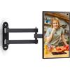 CHAOHAOKE Supporto da parete per Echo Show 21 & 15, orientabile, VESA 100 | Funzione girevole, girevole e inclinabile; prolunga estensibile; supporta fino a 15 kg; robusta struttura nera