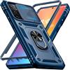 Giyer Custodia per Samsung Galaxy S21 Ultra Custodia S21 Ultra 5G con protezione per fotocamera a 360° in metallo anello supporto antiurto Bumper Cover Samsung S21 Ultra 6.8 Case Cover (blu)