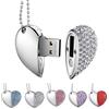 Garrulax Pendrive, USB Chiavette 8GB / 16GB / 32GB Premium Impermeabile Cuore Diamante ad alta velocità USB 2.0 dati, unità di memoria Flash Penna Disk Pen Drive