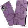DENDICO Cover per Oppo Realme 8i, Portafoglio Custodia in PU Pelle per Oppo Realme 8i, Antiurto Cover a Libro con Slot per Carte, Viola