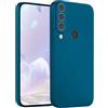 LEHEHE Custodia Silicone per Huawei P30 Lite/nova 4e / Honor 20S, Cover Soft Touch Tinta Unita Guscio Sottile Antiurto Bumper Antigraffio con Protezione Fotocamera-Blu scuro