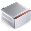 Jonsbo NV10 Case per PC Argento | Case Mini-ITX in alluminio e acciaio, case ITX compatto con USB-C, supporto GPU low-profile