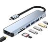 Retoo Hub USB 7 in 1 porte PD100 W, 3 porte dati USB A, Power Delivery, 4 K HDMI, lettore di schede SD, Plug & Play, adattatore USB C, docking station USB C, adattatore multiporta, splitter USB